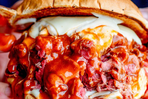 Italian appetizers platter with mozzarella sticks and fried favorites